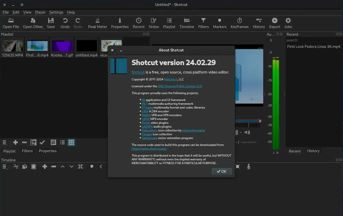 Shotcut 24.02 lançado com suporte de áudio Ambisonic