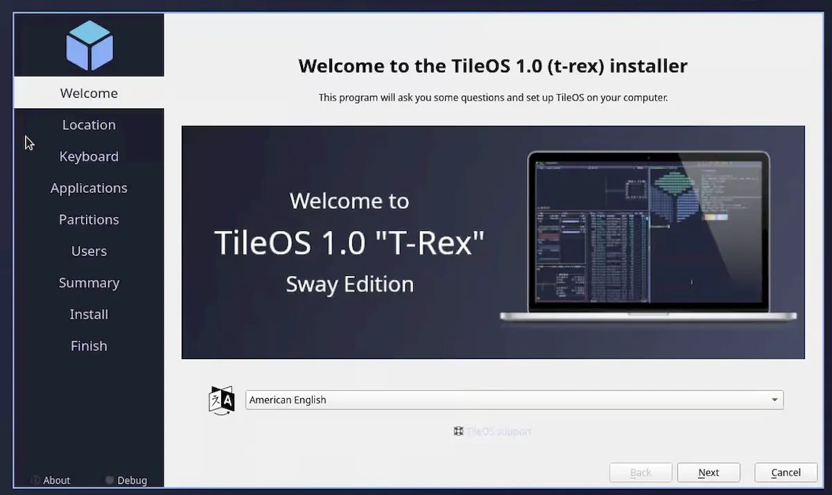 TileOS 1 lançado com base no Debian 12 e kernel 6.6
