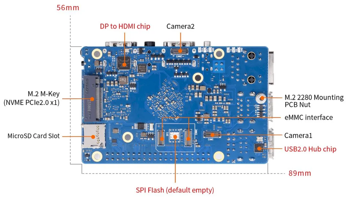 Orange Pi 5 Pro, um mini PC do tamanho de RPi com chip RK3588S