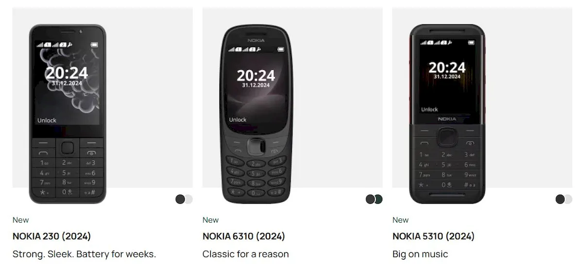 Telefones Nokia 6310, 5310 e 230 ganharam melhorias