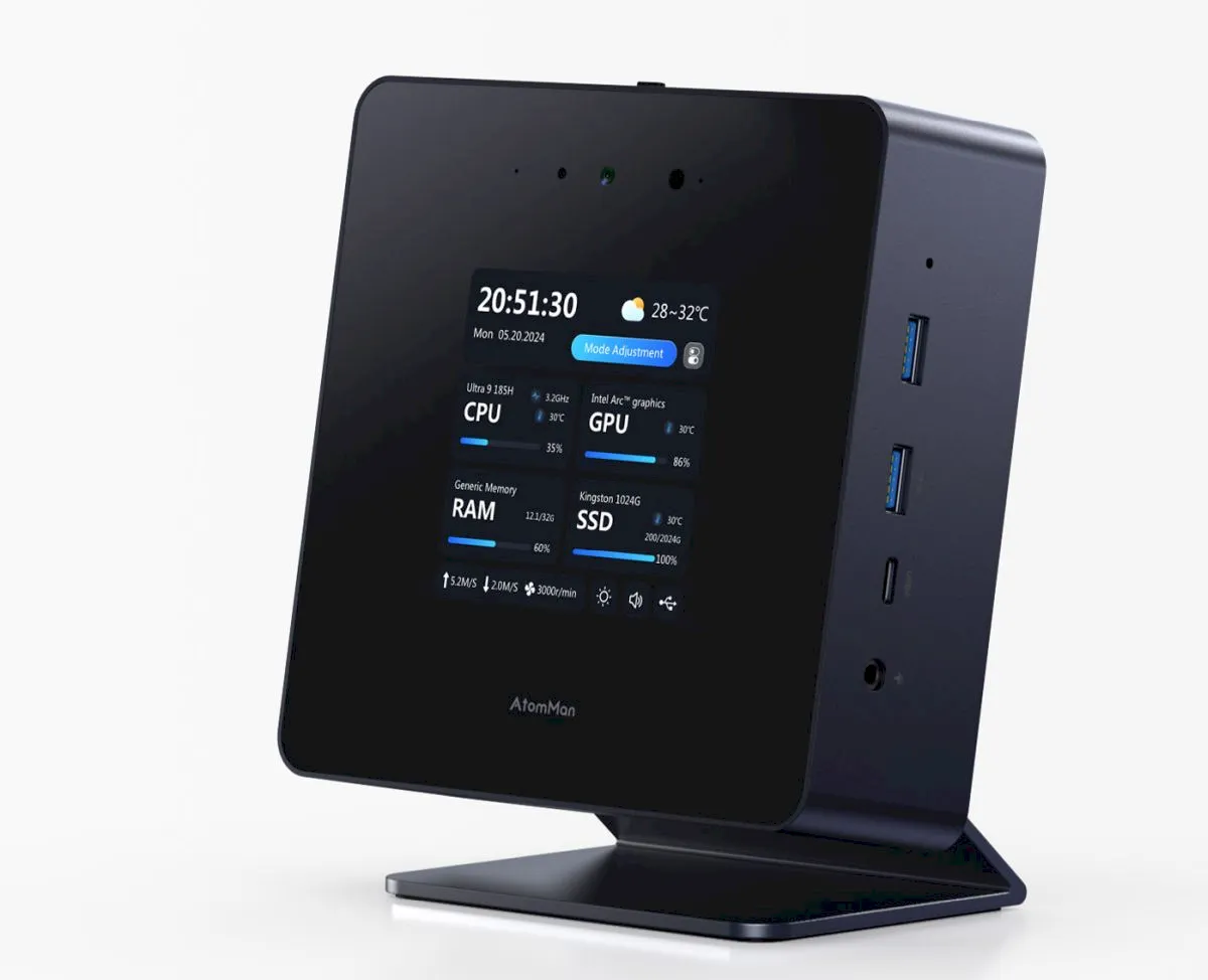 AtomMan X7 Ti, um mini PC com Intel Core Ultra 9 185H