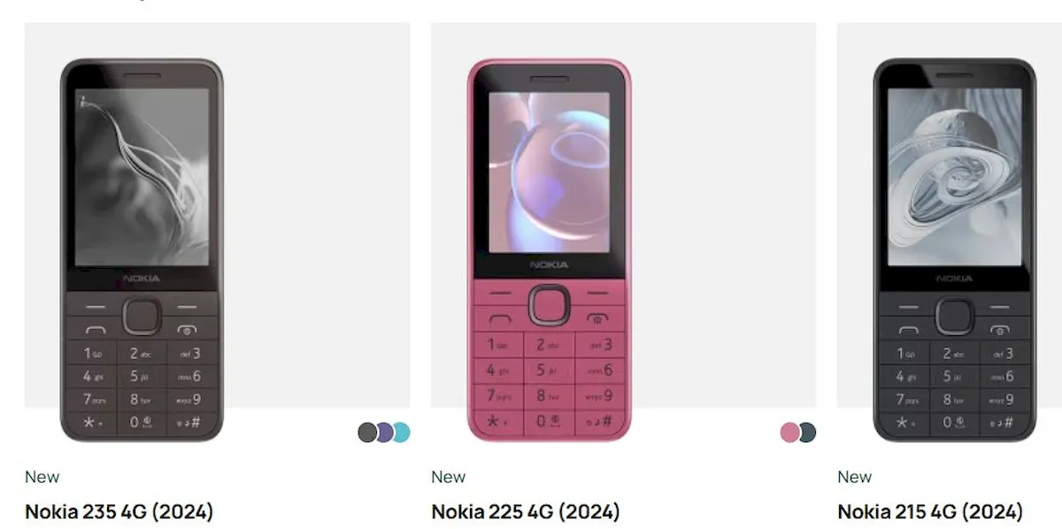 HMD lançou três novos telefones básicos da série Nokia 200 4G