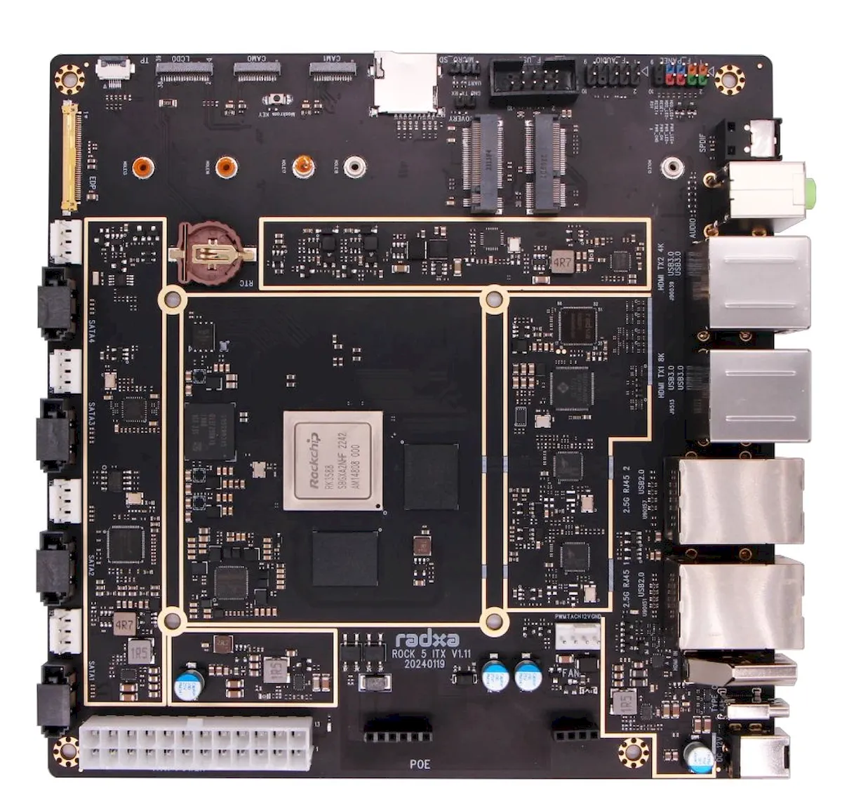 Placa-mãe Radxa ROCK 5 ITX já está disponível