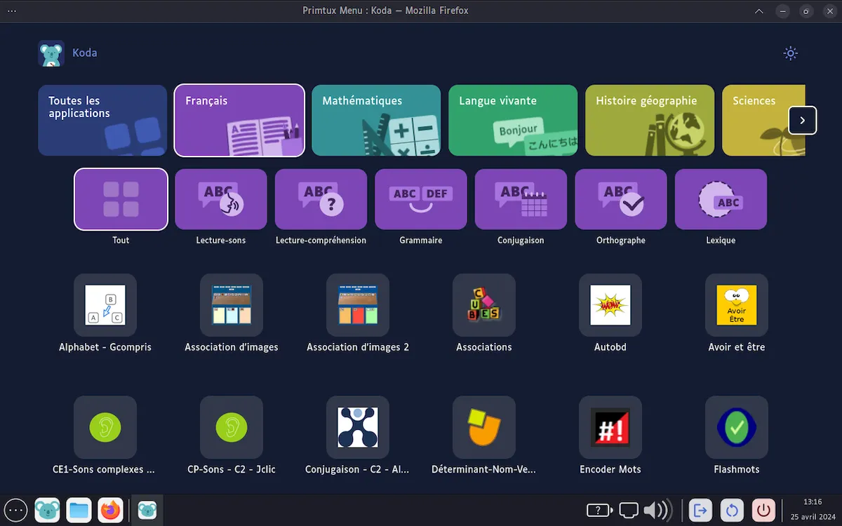 PrimTux 8 lançado com um novo estilo visual e menu de aplicativos