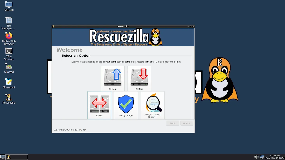 Rescuezilla 2.5 lançado com base no Ubuntu 24.04 LTS