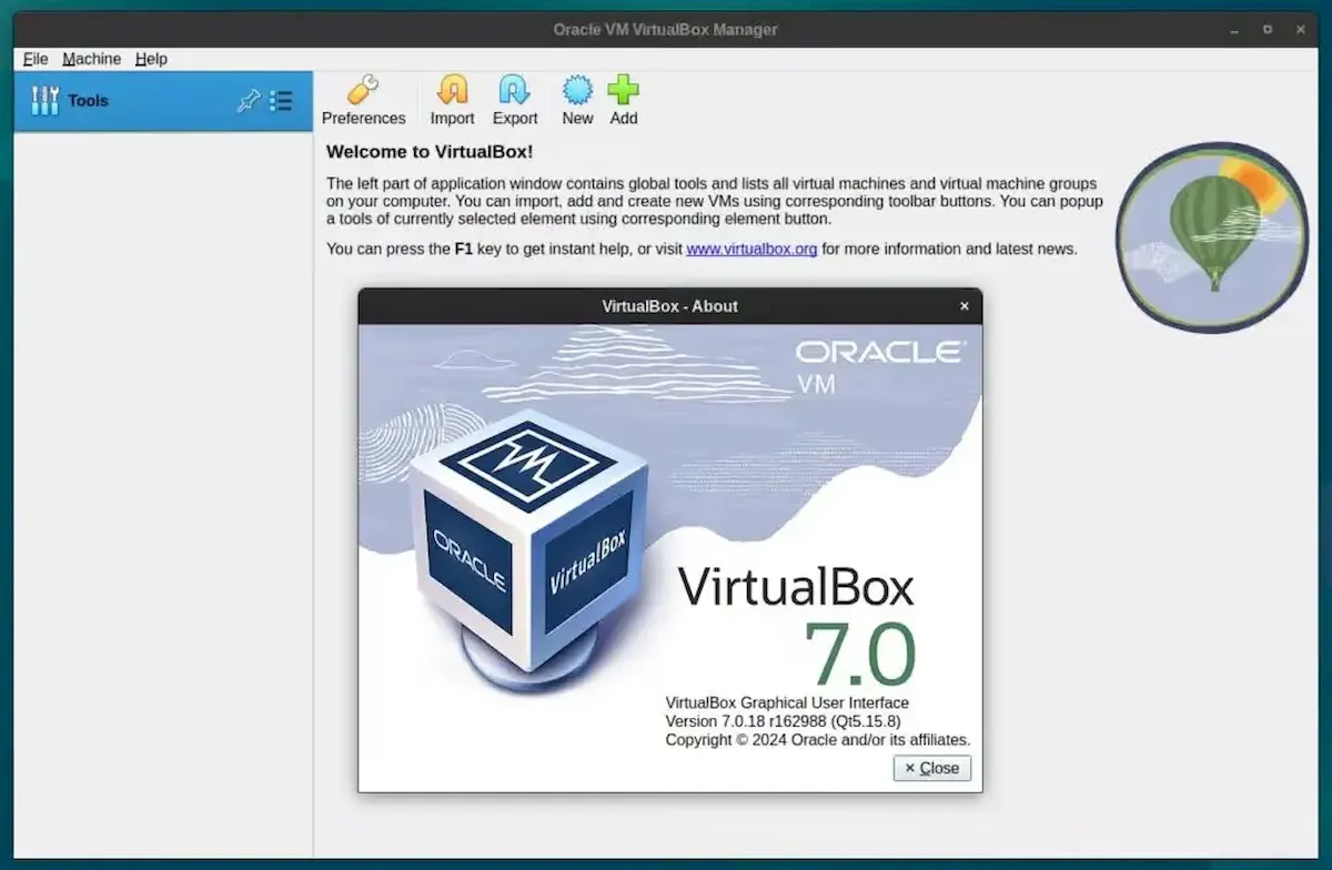 VirtualBox 7.0.18 lançado com correção de bug de rede crítico
