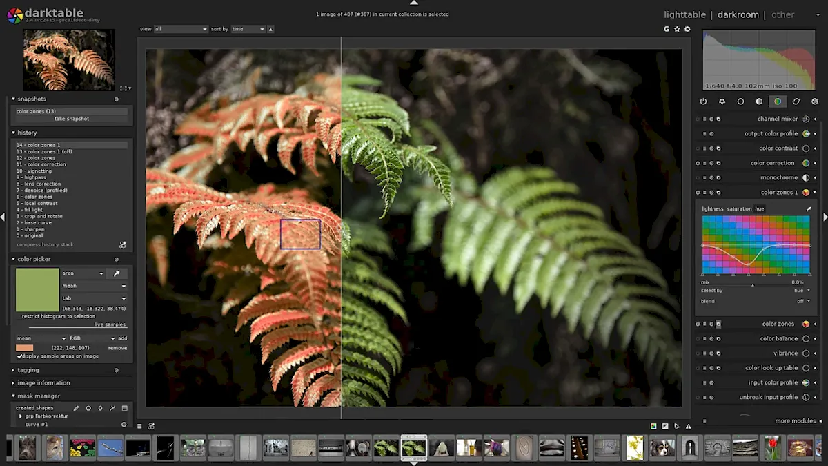 Darktable 4.8 lançado com novos recursos e melhorias