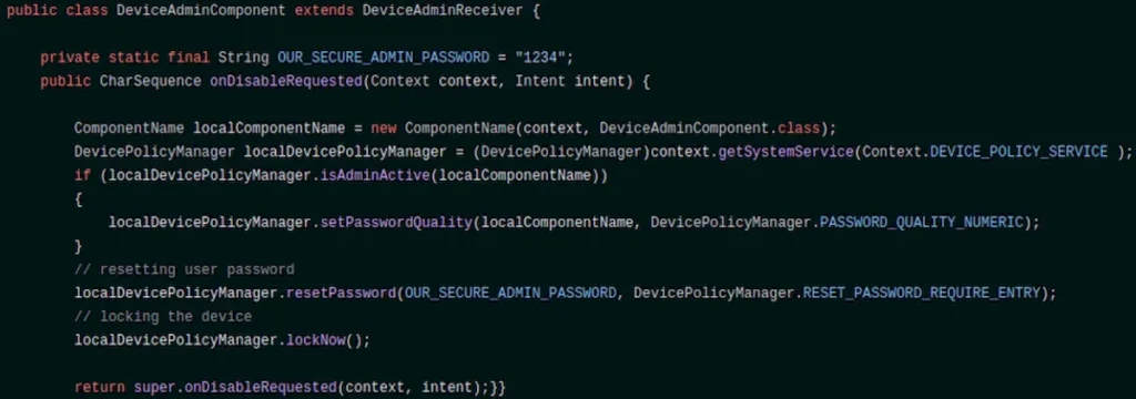 Malware Ratel RAT ataca telefones Android desatualizados 8 Mecanismo de reação contra tentativas de revogação de privilégios Fonte: Check Point