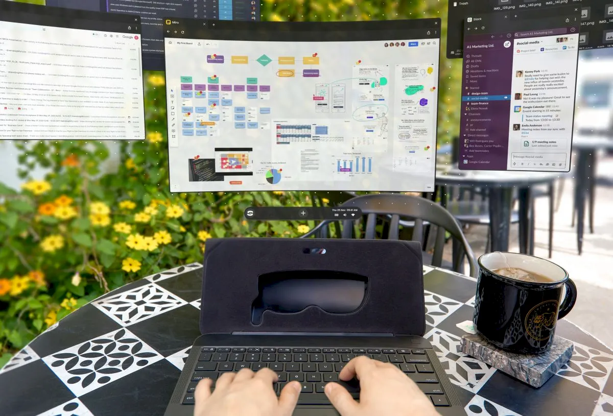 Spacetop G1, um laptop que usa óculos de RA como tela 3 Spacetop G1, um laptop que usa óculos de RA como tela