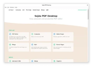 Como instalar o editor Sejda PDF Desktop no Linux via Flatpak