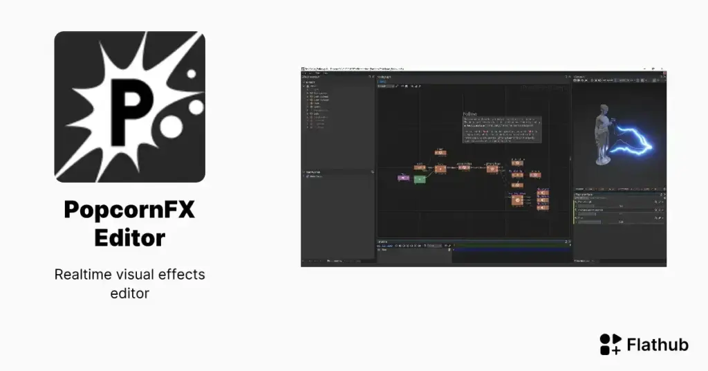 Como instalar o jogo PopcornFX Editor no Linux via Flatpak