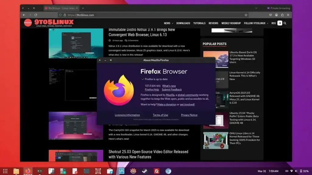 Firefox 137: Suporte a HEVC e Novidades no Navegador