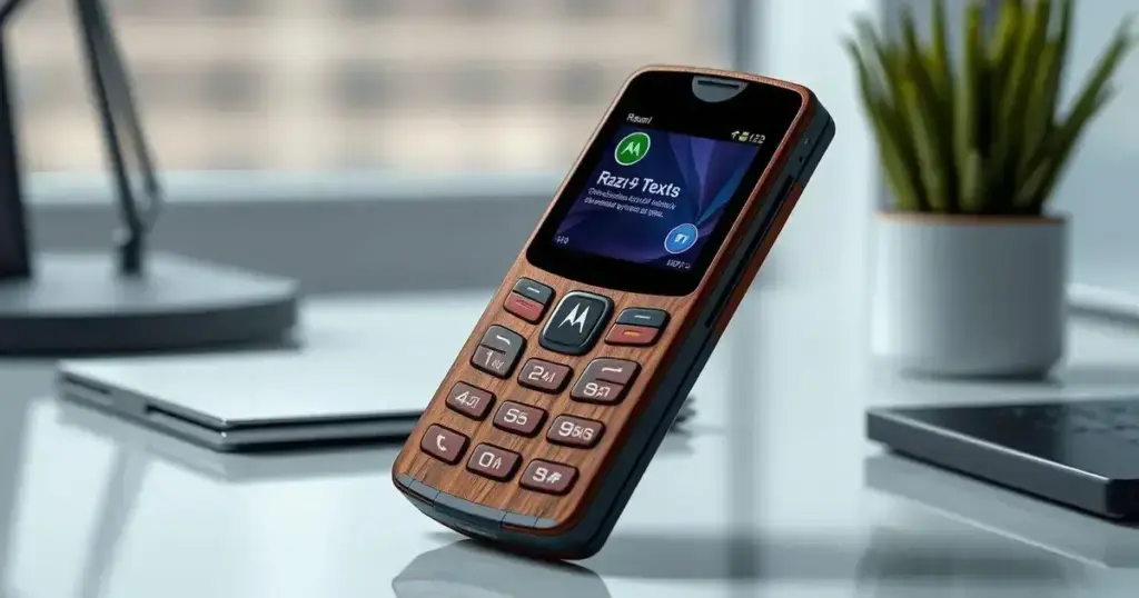 Motorola Razr+ 2025: novo design de madeira e especificações