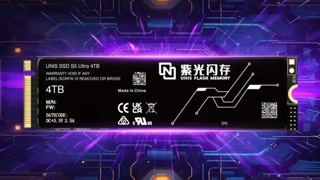 Novo SSD PCIe 5.0 da UNIS promete velocidades recordes de 14.9 GB/s