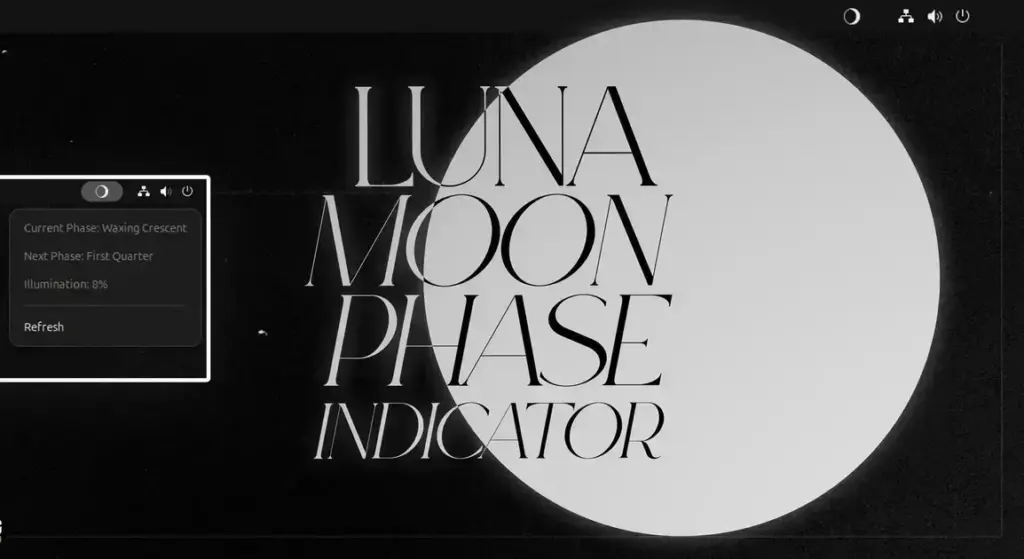 Acompanhe as fases da lua direto no Ubuntu com a extensão Luna