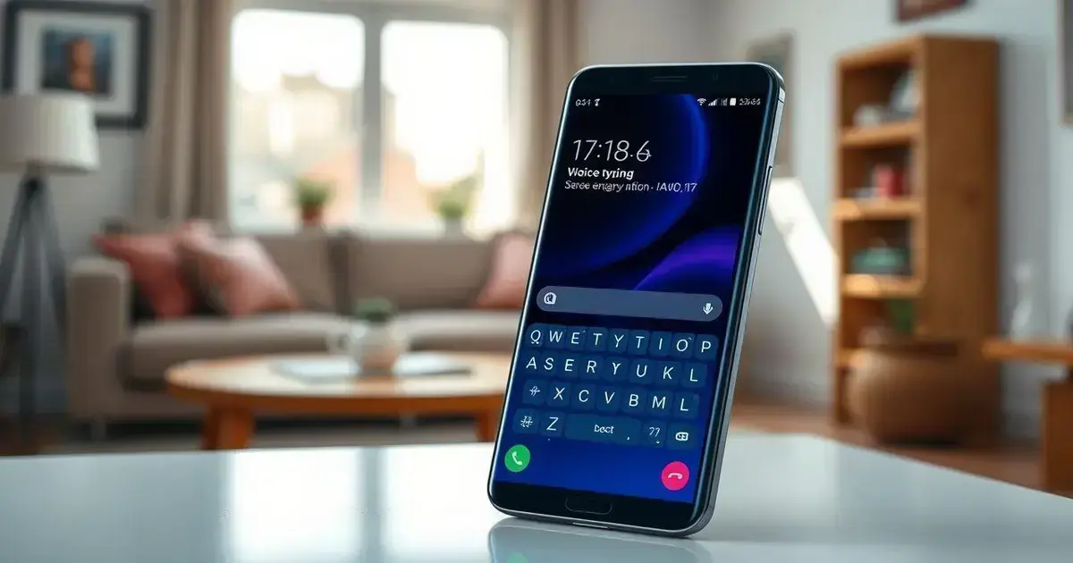 Como ativar a digitação por voz no seu Galaxy com o botão de energia