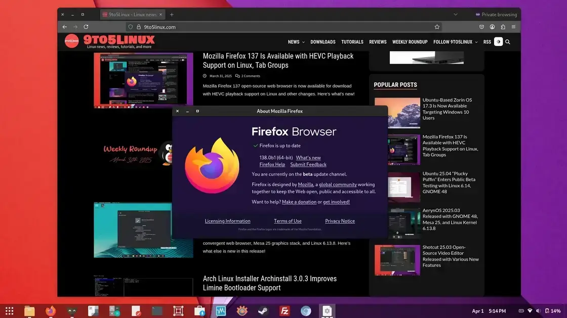 Firefox 138: Novidades e Recursos em Teste Público