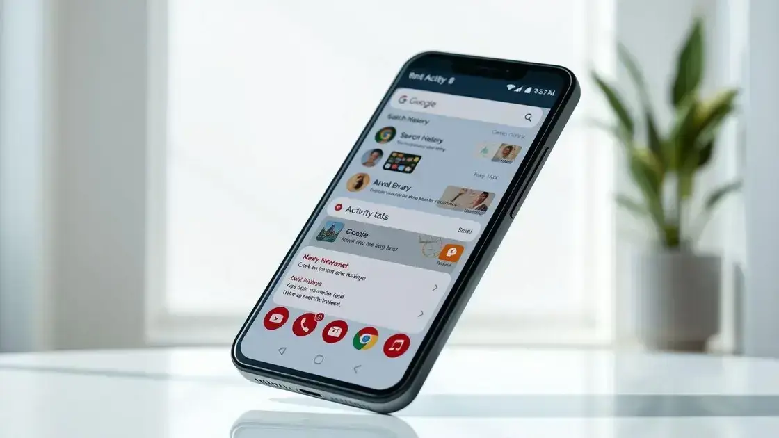Google App ganha aba Atividade para acessar histórico de buscas e itens salvos