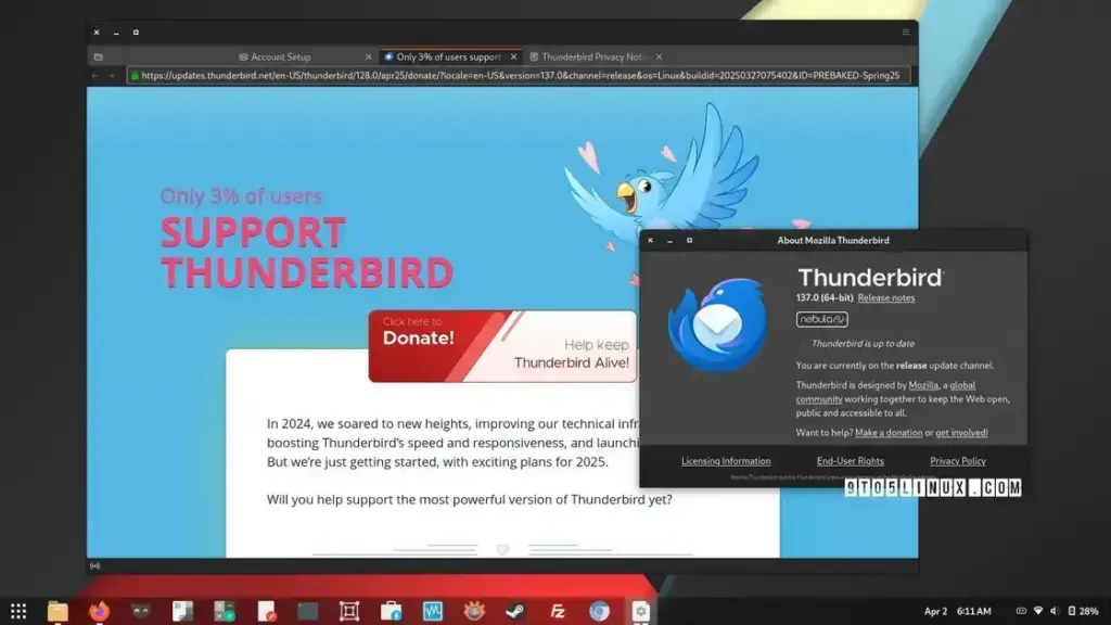 Mozilla Thunderbird 137: Novidades e Melhorias na Atualização