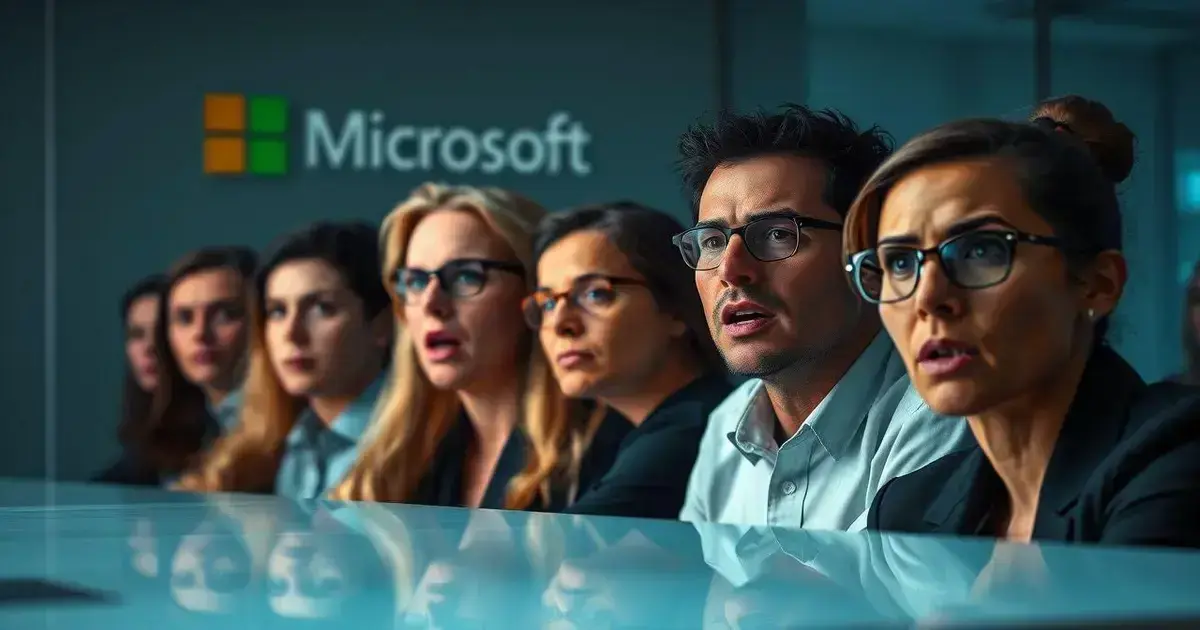 Protestos marcam 50 anos da Microsoft durante apresentação do Copilot