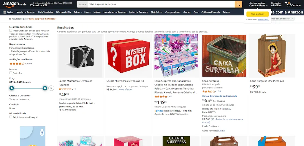 Além da curiosidade: Vale a pena comprar caixa misteriosa Amazon? 3 Além da curiosidade: Vale a pena comprar caixa misteriosa Amazon?