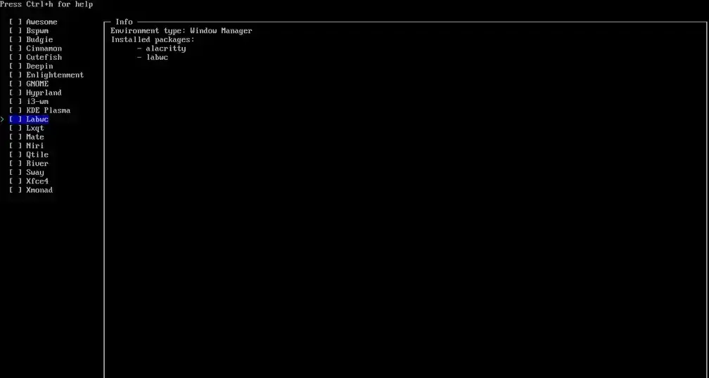 Archinstall 3.0.5 traz suporte para compositores Wayland e novo gerenciador de janelas