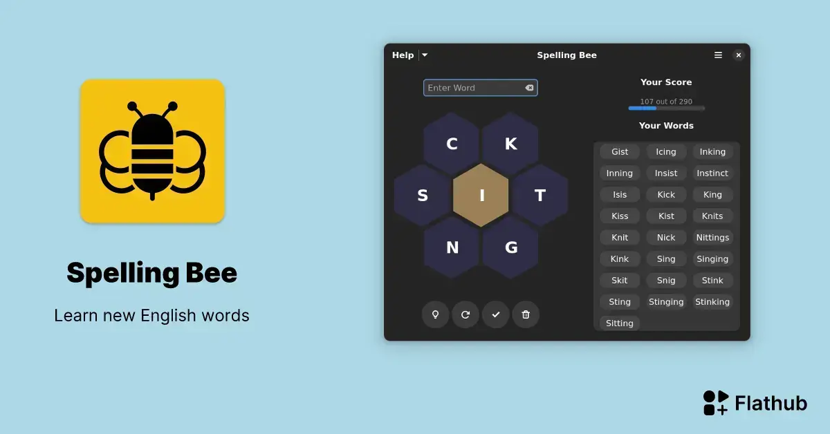 Como instalar o SpellingBee no Linux via Flatpak