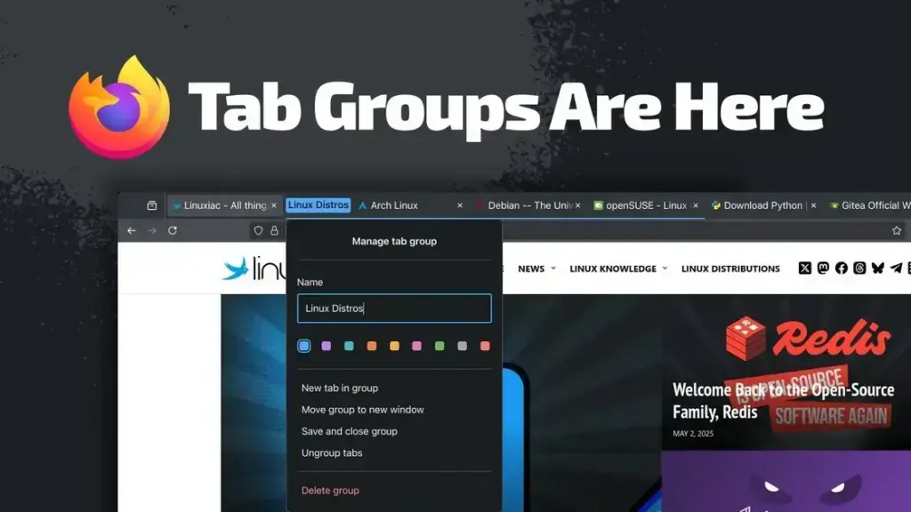 Firefox lança Tab Groups: A nova forma de organizar suas abas