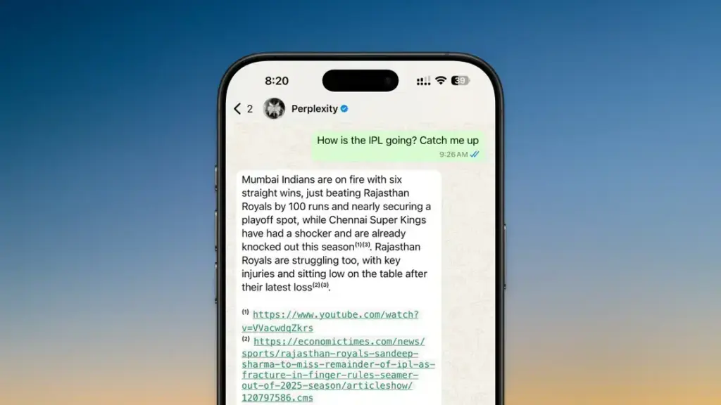 Perplexity AI chega ao WhatsApp facilitando consultas rápidas e geração de imagens