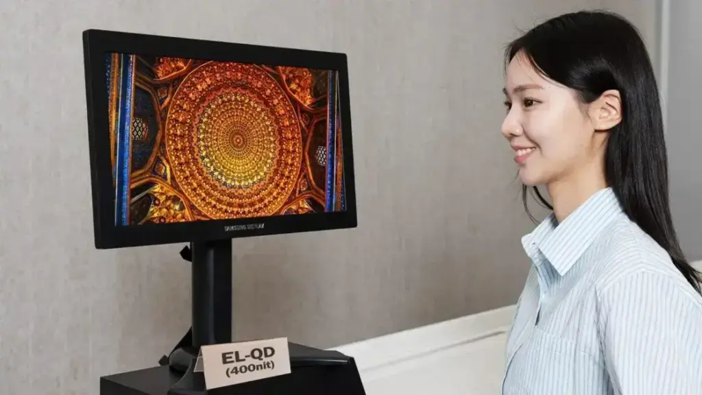 Samsung Display apresenta novo painel EL-QD com brilho de 400 nits