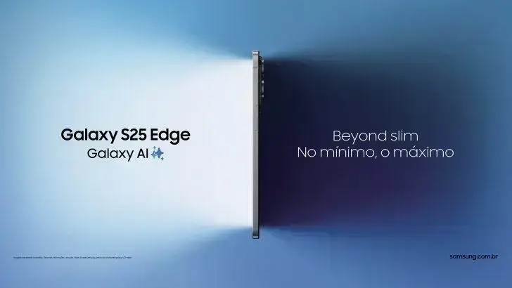 Samsung lança Galaxy S25 Edge, o smartphone mais fino da série Galaxy S