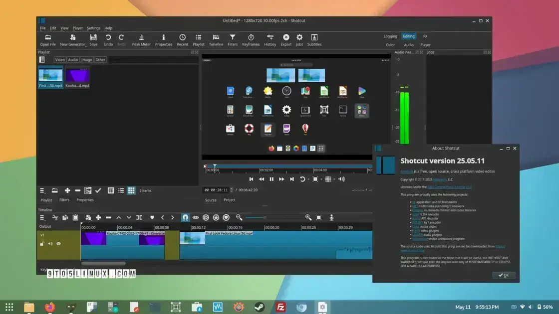 Shotcut 25.05 chega com novas funcionalidades para edição de vídeo