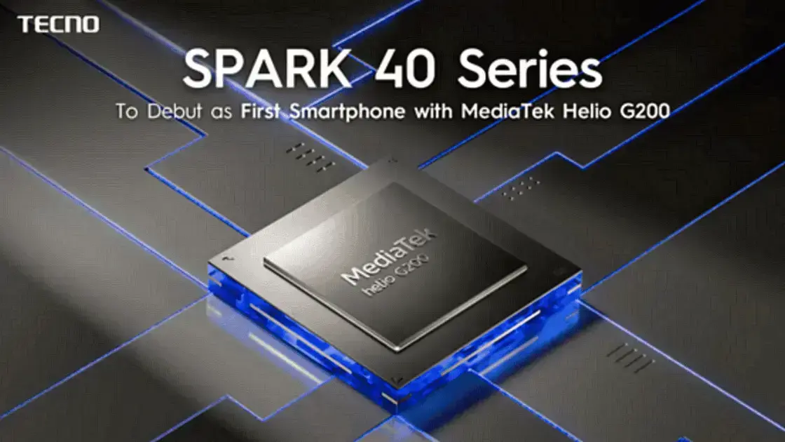 Tecno Spark 40: O Primeiro Smartphone com Helio G200 Chegando em Julho