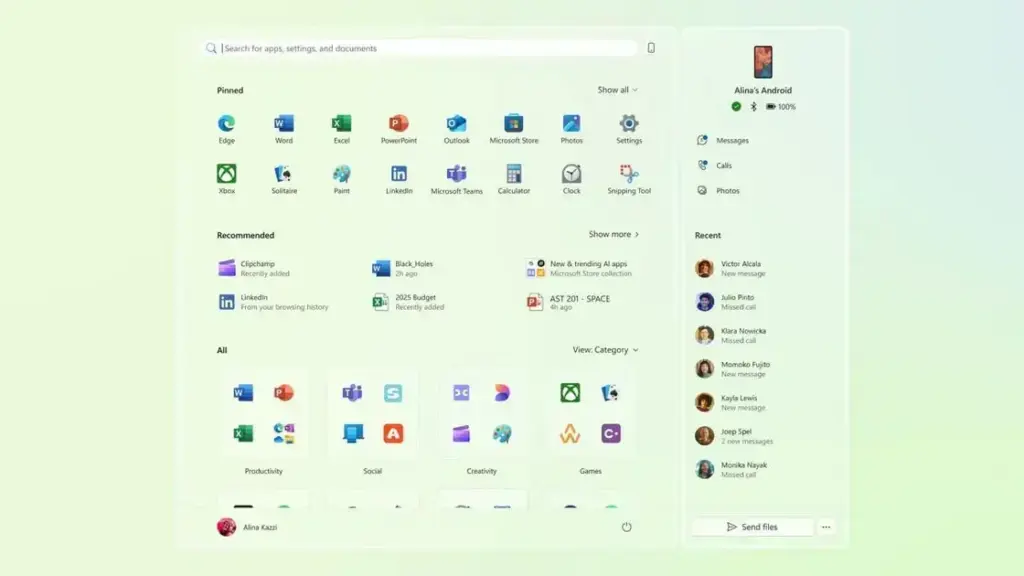 Windows 11: novidades no menu Iniciar, IA no Explorer e apps atualizados