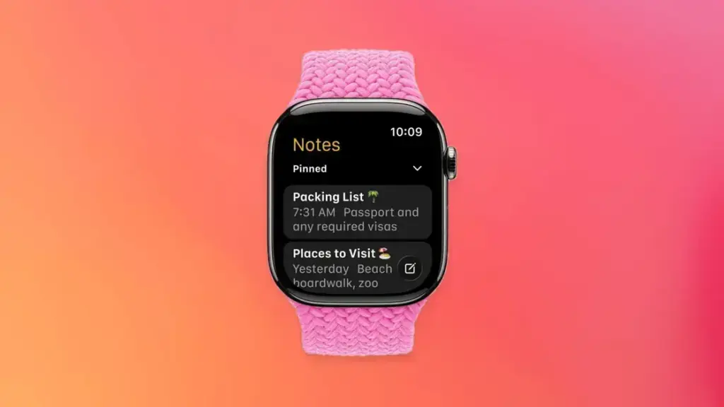 Apple Watch ganha app de Notas no watchOS 26: praticidade no seu pulso