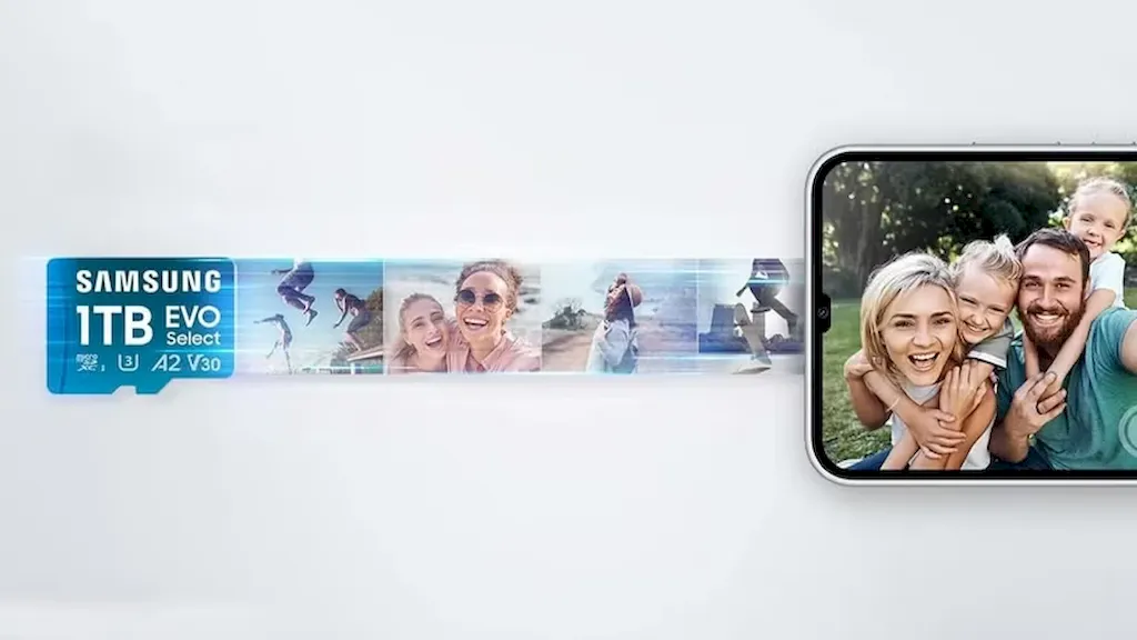 Cartão Samsung microSD Evo 1TB com preço imperdível: só $60 por tempo limitado