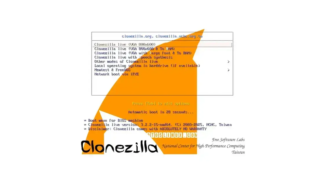 Clonezilla Live 3.2.2-15 é lançado com melhorias no clone de discos 1 Clonezilla Live 3.2.2-15 é lançado com melhorias no clone de discos