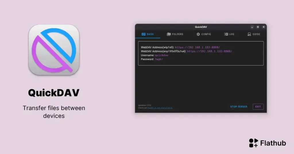 Como instalar o QuickDAV no Linux via Flatpak