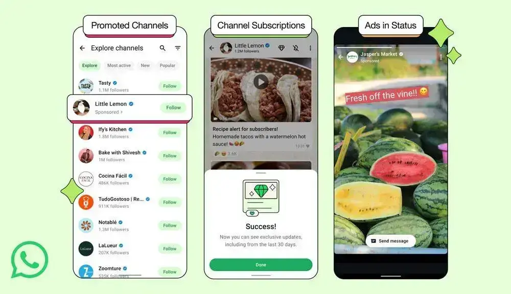 Novas funcionalidades do WhatsApp potencializam negócios com Status e Canais