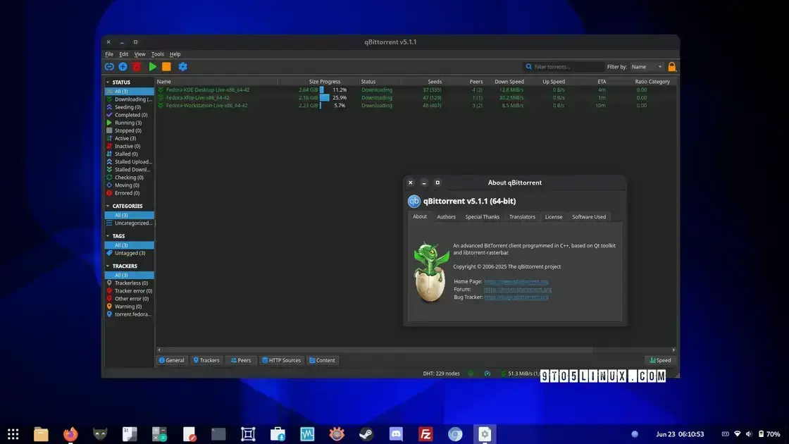 qBittorrent 5.1.1 melhora suporte ao Wayland e corrige bugs