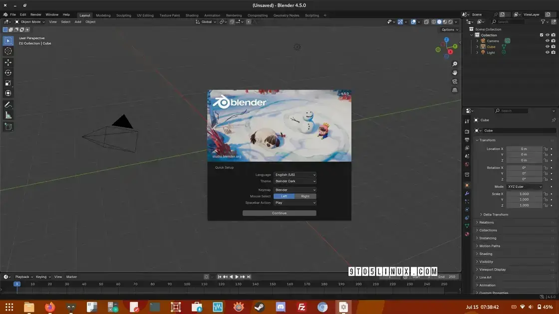 Blender 4.5 LTS traz Backend Vulkan estável e novos recursos