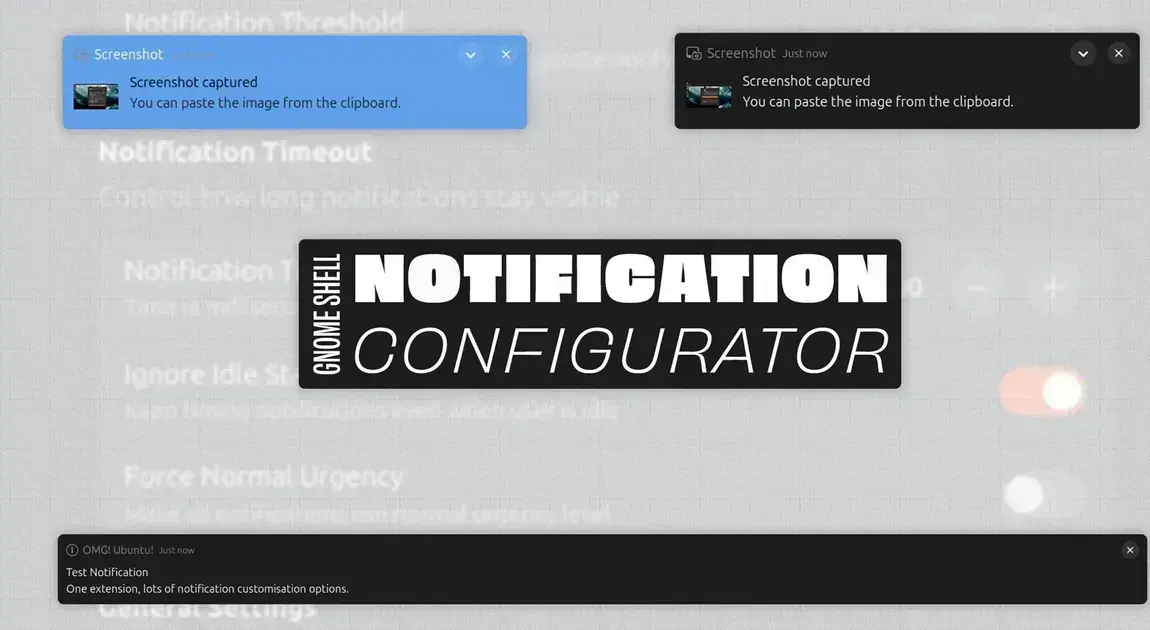 Extensão Notification Configurator: transforme notificações no GNOME Shell
