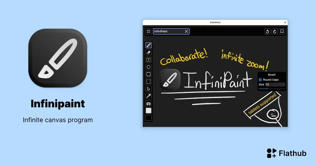 InfiniPaint: aplicativo de tela infinita para desenho e colaboração no Linux