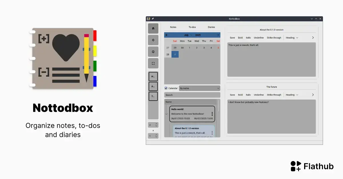 Nottodbox: organize notas, to-dos e diários com flexibilidade no Linux