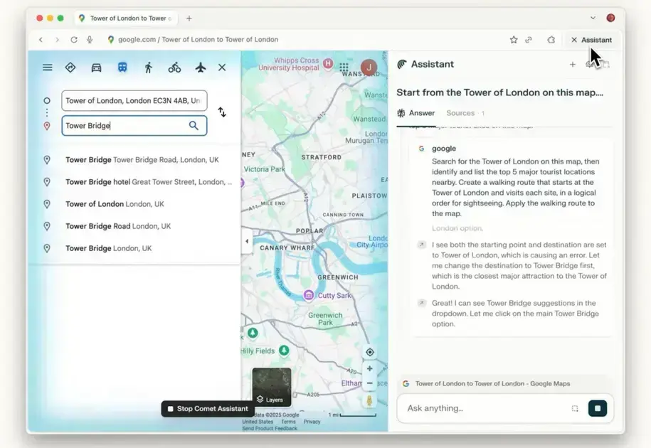 Perplexity lança navegador AI que transforma busca em conversa