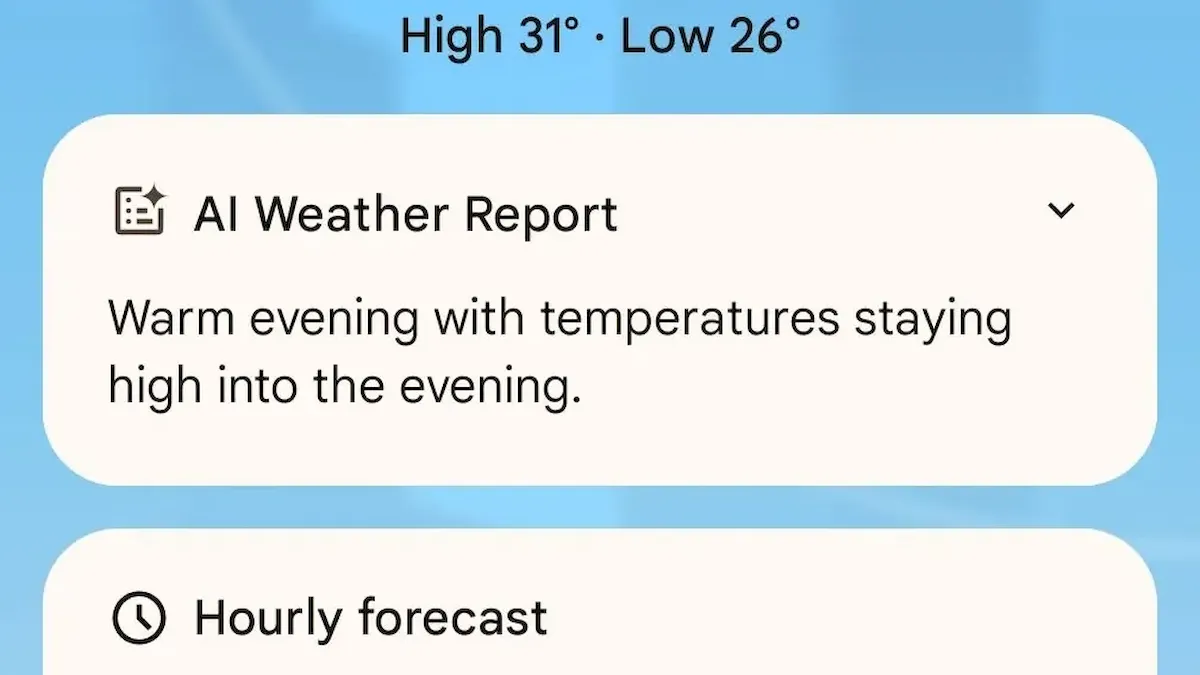 Pixel Weather: Previsão do Tempo com AI agora disponível para Pixel 8 e 8a