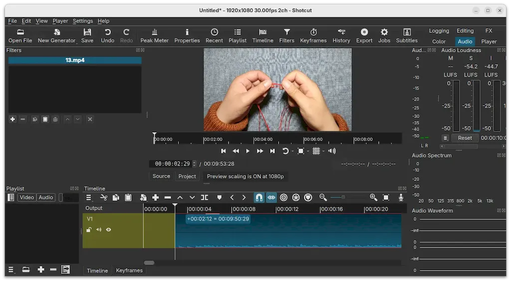 Shotcut 25.07 Beta traz novo recurso de Scrub durante edição na linha do tempo