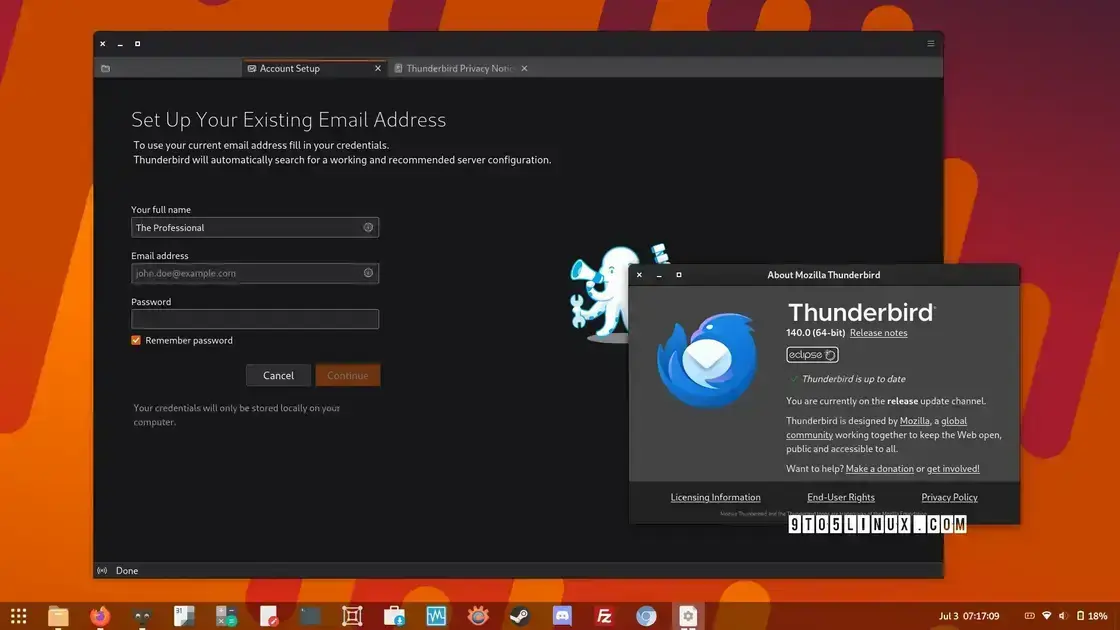 Thunderbird 140 traz novas opções de marcação em notificações de email