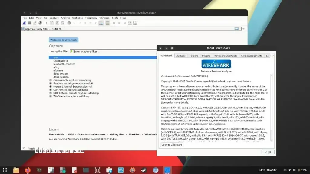 Wireshark 4.4.8 traz melhorias na análise de protocolos