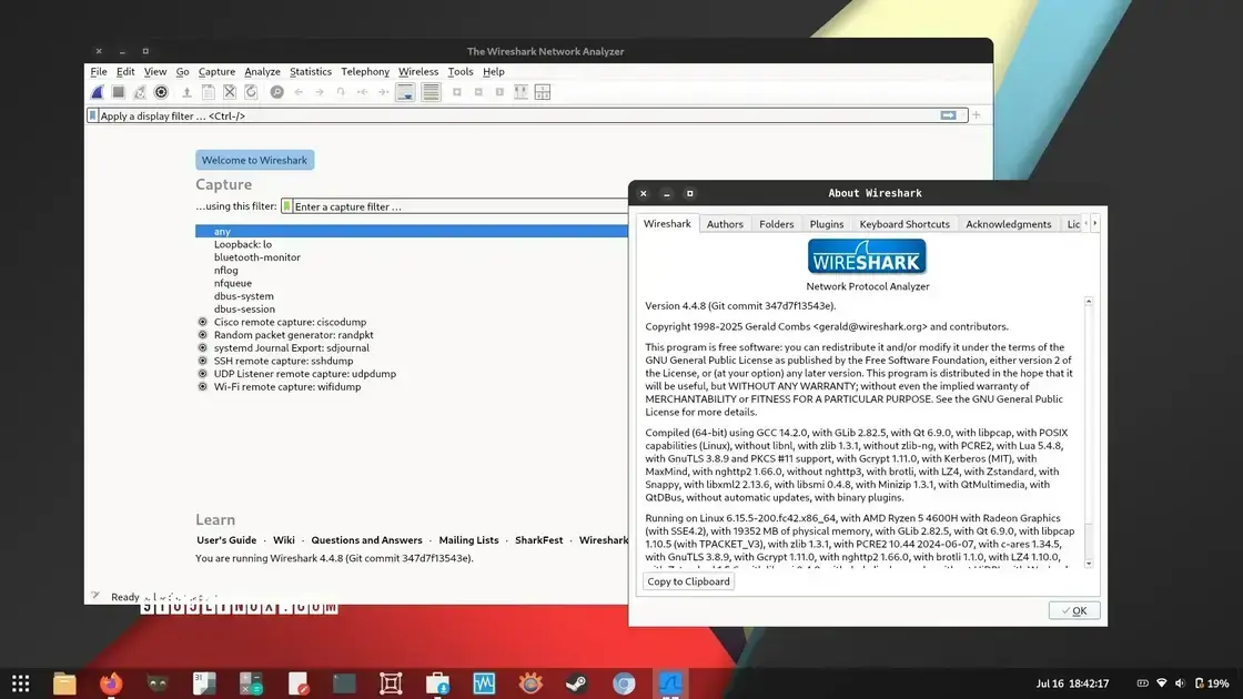 Wireshark 4.4.8 traz melhorias na análise de protocolos